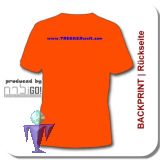 T-Shirt orange mit Schriftzug   Gre XL